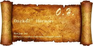 Oszkó Herman névjegykártya